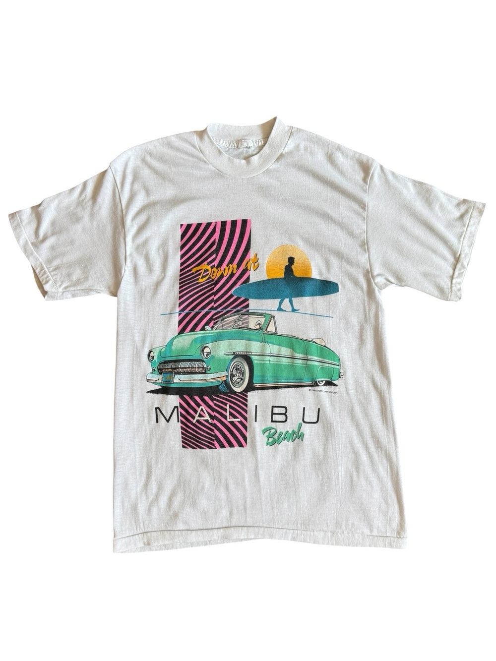 Vintage 1988 Malibu Beach Low Rider Surfer Shirt